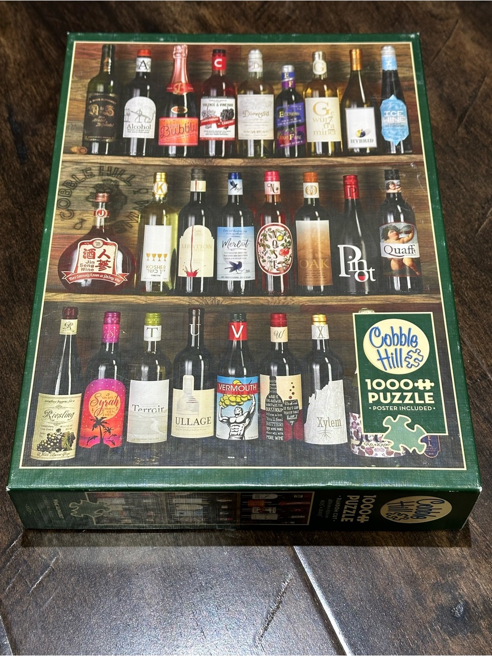 Cobb Hill 1,000 piece puzzle Custom wine bottles